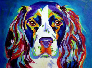 Pintar Por Números - Perro De Color 3 - Figuredart - Animales Perros Pop Art