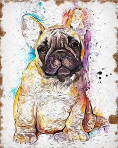Pintar Por Números - Perro Marrón - Figuredart - Animales Perros