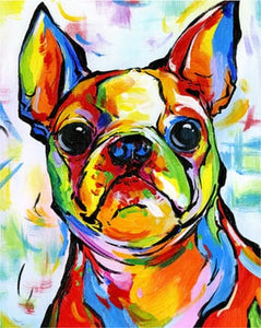 Pintar Por Números - Perro Pop Art - Figuredart - Animales Perros Pop Art