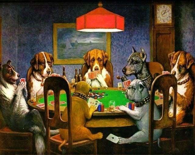 Pintar Por Números - Perros jugando al Poker