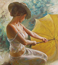 Cargar imagen en el visor de la galería, Pintar Por Números - SeducciÁ²n Con Paraguas - Figuredart - Desnudos Romanticismo