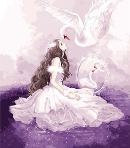 Pintar Por Números - Sueño De Amor - Figuredart - Animales Pájaros Romanticismo