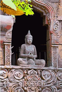 Pintar Por Números - Templo Budista - Figuredart - Deseos De Otros Lugares