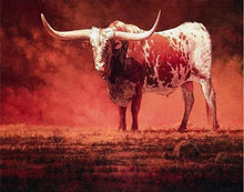 Cargar imagen en el visor de la galería, Pintar Por Números - Toro Rojo - Figuredart - Animales