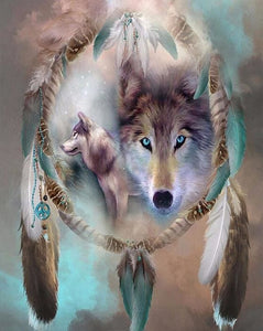 Pintar Por Números - Tótem Del Lobo - Figuredart - Animales Lobos