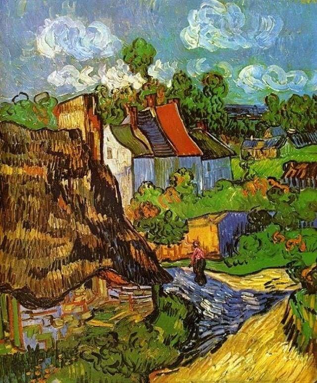 Pintar Por Números - Van Gogh - Casa Oise - Figuredart - Paisajes Reproducción De Obras De Arte Van Gogh