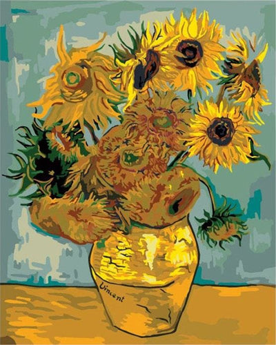 Pintar Por Números - Van Gogh - Girasoles - Figuredart - Flores Reproducción De Obras De Arte Van Gogh