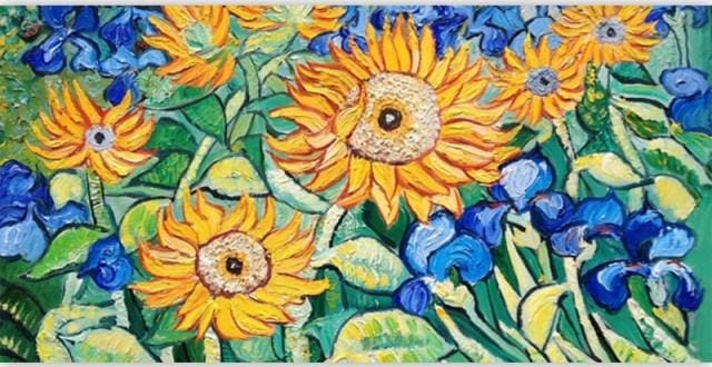 Pintar Por Números - Van Gogh Jardín De Girasoles - Figuredart - Flores Reproducción De Obras De Arte Van Gogh