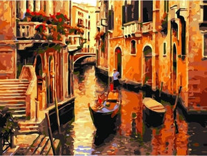 Pintar Por Números - Venecia Roja - Figuredart - Ciudades