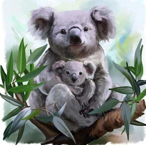 Punto De Cruz Diamante - Punto De Cruz Diamante - Koala - Figuredart - Mascotas Punto De Cruz Diamante Animales
