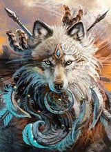 Cargar imagen en el visor de la galería, Punto De Cruz Diamante - Punto De Cruz Diamante - Lobo De Combate - Figuredart - Conejos Lobos Mascotas Punto De Cruz Diamante Animales