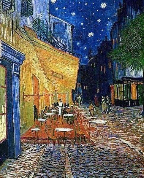 Punto De Cruz Diamante - Punto De Cruz Diamante - Van Gogh Terraza De Café - Figuredart - Obras De Arte Punto De Cruz Diamante