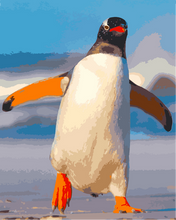 Cargar imagen en el visor de la galería, Pintar por números - Un pingüino